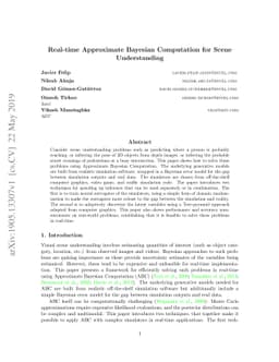 Real-time Approximate Bayesian Computation for Scene Understanding