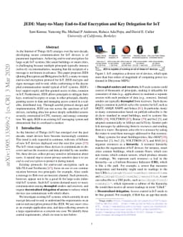 JEDI: Many-to-Many End-to-End Encryption and Key Delegation for IoT
