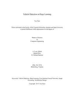 Vehicle Detection in Deep Learning