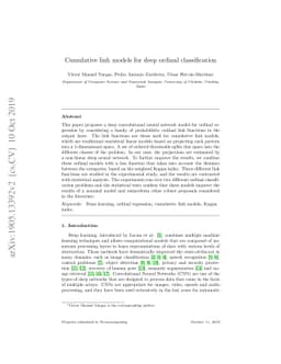 Cumulative link models for deep ordinal classification