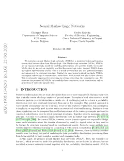 Neural Markov Logic Networks