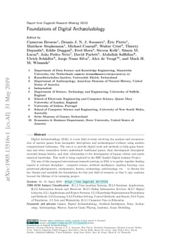 Foundations of Digital Archæoludology