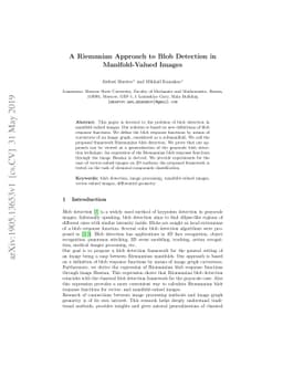 A Riemanian Approach to Blob Detection in Manifold-Valued Images