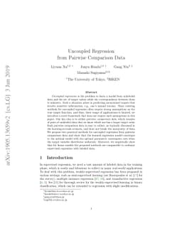 Uncoupled Regression from Pairwise Comparison Data