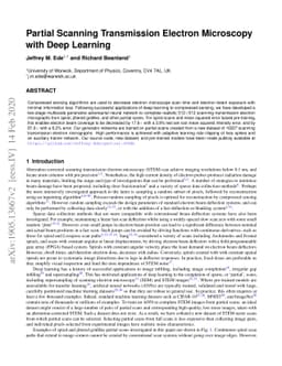 Partial Scanning Transmission Electron Microscopy with Deep Learning