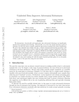 Unlabeled Data Improves Adversarial Robustness