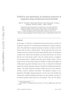 Prediction and optimization of mechanical properties of composites using
  convolutional neural networks