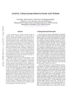 ArcticNet: A Deep Learning Solution to Classify Arctic Wetlands
