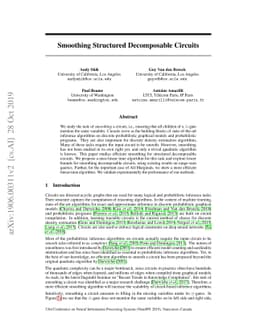 Smoothing Structured Decomposable Circuits