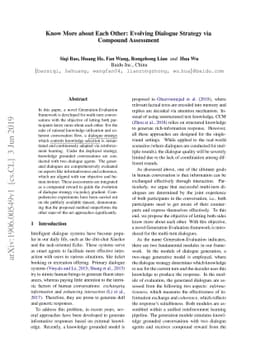 Know More about Each Other: Evolving Dialogue Strategy via Compound
  Assessment
