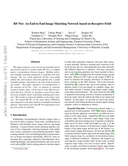 RF-Net: An End-to-End Image Matching Network based on Receptive Field