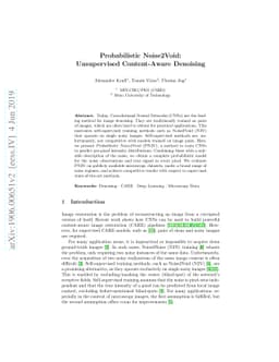 Probabilistic Noise2Void: Unsupervised Content-Aware Denoising
