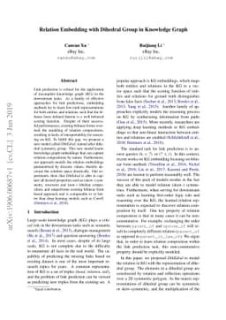 Relation Embedding with Dihedral Group in Knowledge Graph