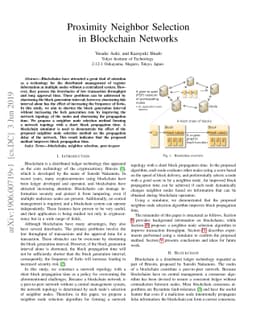 Proximity Neighbor Selection in Blockchain Networks