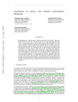 Learning to solve the credit assignment problem