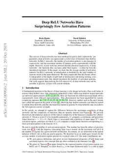 Deep ReLU Networks Have Surprisingly Few Activation Patterns