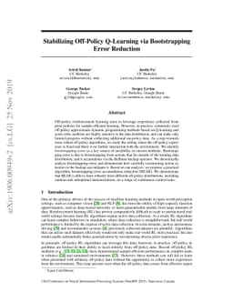 Stabilizing Off-Policy Q-Learning via Bootstrapping Error Reduction