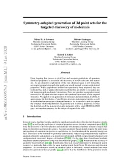 Symmetry-adapted generation of 3d point sets for the targeted discovery
  of molecules