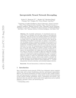 Interpretable Neural Network Decoupling