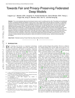 Towards Fair and Privacy-Preserving Federated Deep Models