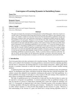 Convergence of Learning Dynamics in Stackelberg Games
