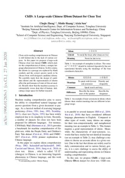 ChID: A Large-scale Chinese IDiom Dataset for Cloze Test