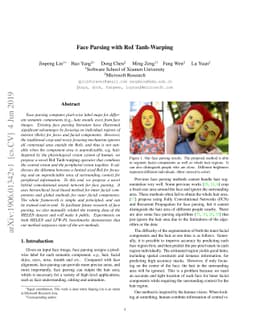 Face Parsing with RoI Tanh-Warping