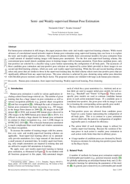 Semi- and Weakly-supervised Human Pose Estimation