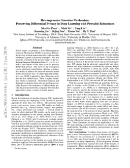 Heterogeneous Gaussian Mechanism: Preserving Differential Privacy in
  Deep Learning with Provable Robustness