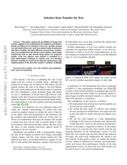 Selective Style Transfer for Text