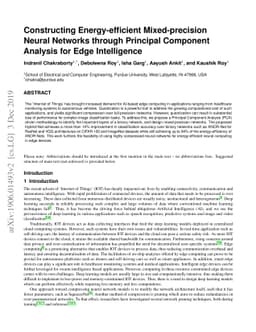 Constructing Energy-efficient Mixed-precision Neural Networks through
  Principal Component Analysis for Edge Intelligence