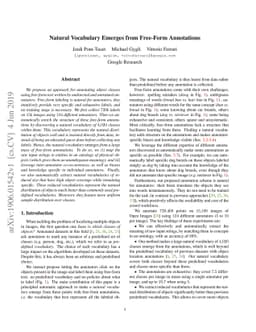 Natural Vocabulary Emerges from Free-Form Annotations