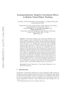 Learning Rotation Adaptive Correlation Filters in Robust Visual Object
  Tracking