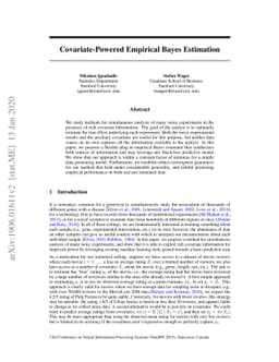 Covariate-Powered Empirical Bayes Estimation