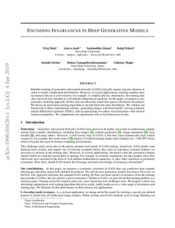 Encoding Invariances in Deep Generative Models