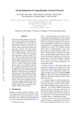 On the Realization of Compositionality in Neural Networks