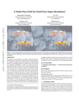 A Multi-Pass GAN for Fluid Flow Super-Resolution