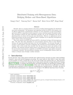 Distributed Training with Heterogeneous Data: Bridging Median- and
  Mean-Based Algorithms