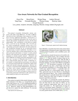 Geo-Aware Networks for Fine-Grained Recognition