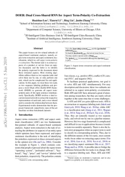 DOER: Dual Cross-Shared RNN for Aspect Term-Polarity Co-Extraction
