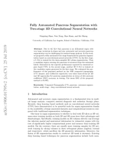 Fully Automated Pancreas Segmentation with Two-stage 3D Convolutional
  Neural Networks