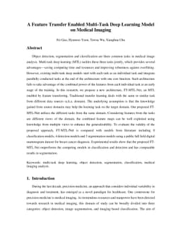 A Feature Transfer Enabled Multi-Task Deep Learning Model on Medical
  Imaging