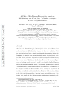 AI-Skin : Skin Disease Recognition based on Self-learning and Wide Data
  Collection through a Closed Loop Framework