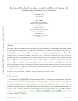 Evolution of Novel Activation Functions in Neural Network Training with
  Applications to Classification of Exoplanets