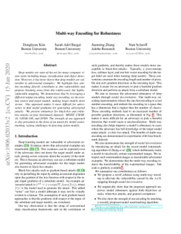 Multi-way Encoding for Robustness