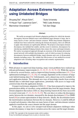 Adaptation Across Extreme Variations using Unlabeled Domain Bridges