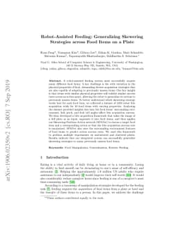 Robot-Assisted Feeding: Generalizing Skewering Strategies across Food
  Items on a Realistic Plate