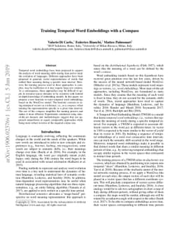 Training Temporal Word Embeddings with a Compass