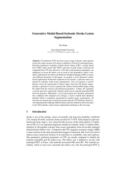Generative Model-Based Ischemic Stroke Lesion Segmentation
