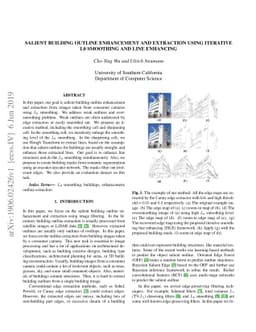 Salient Building Outline Enhancement and Extraction Using Iterative L0
  Smoothing and Line Enhancing